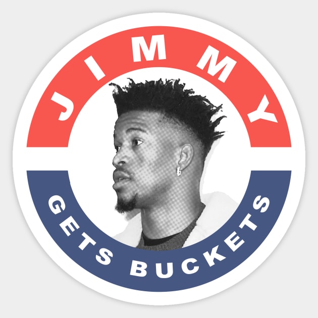 Jimmy Gets Buckets Sticker by OptionaliTEES